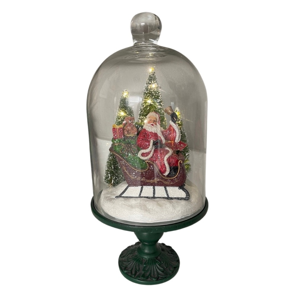 Valerie Parr Hill QVC Santa Light Up Glass Dome